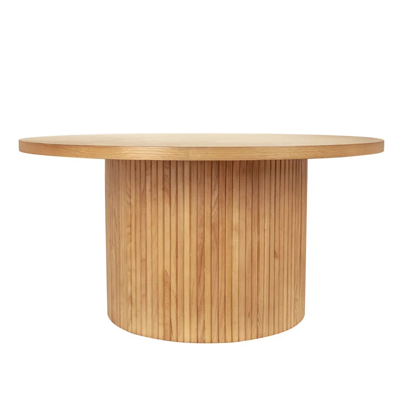 Charleily Pedestal Wood Round Coffee Table | Wayfair North America