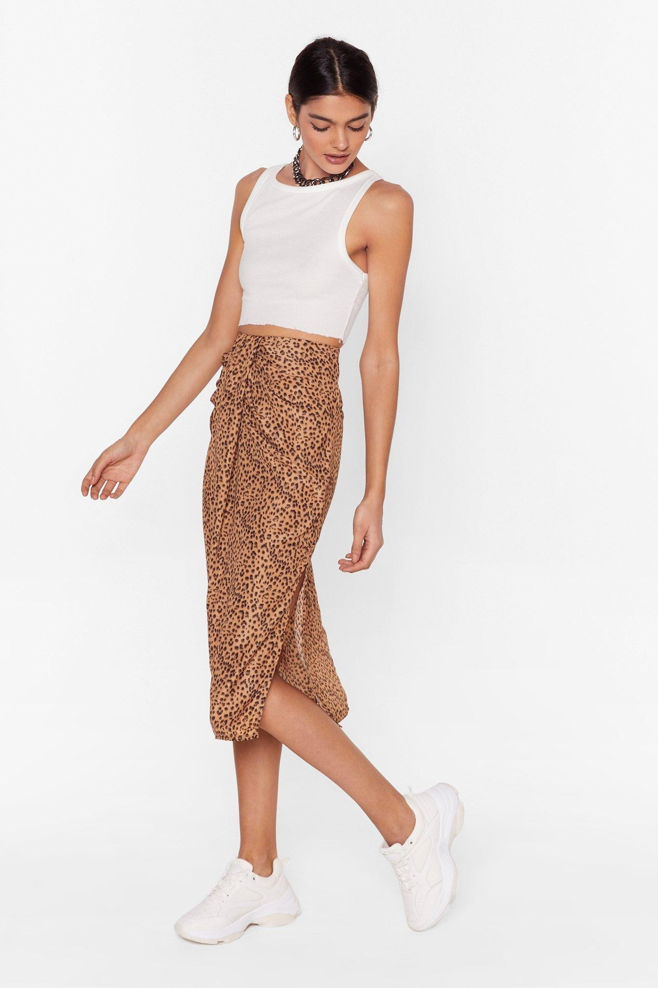 The Time is Meow Leopard Midi Skirt | NastyGal (US & CA)