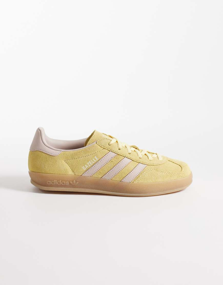 adidas Originals Gazelle Indoor trainers in pastel yellow and pink | ASOS (Global)