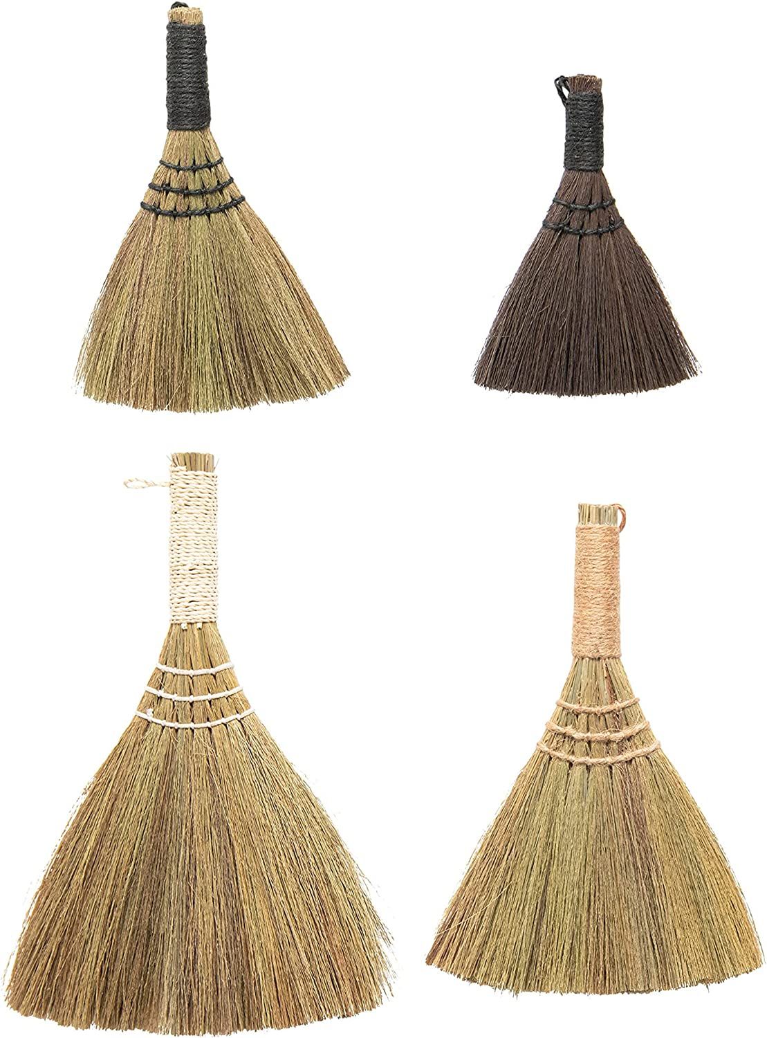 Creative Co-Op Yarn Wrapped Handles, Multi Color Neutrals, Set of 4 Whisk Broom, 4 | Amazon (US)