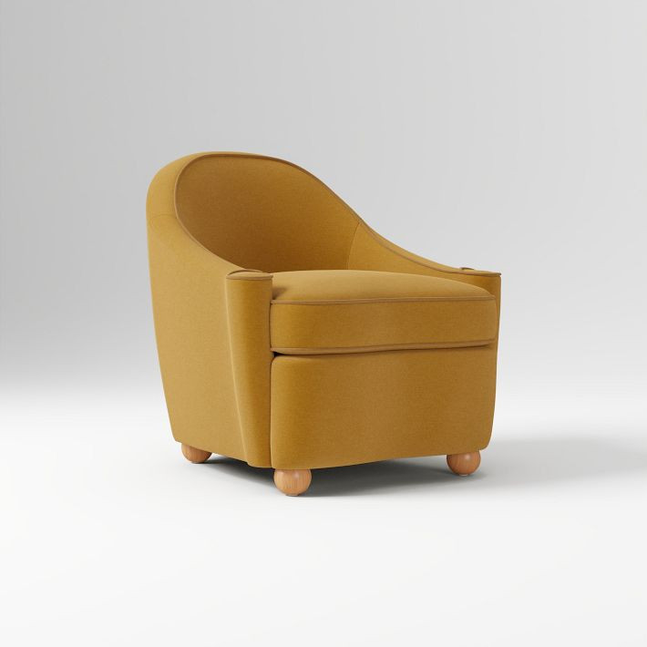Pierce &amp; Ward Curved Slipper Chair | West Elm (US)