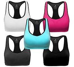 Women Racerback Sports Bras - High Impact Workout Gym Activewear Bra | Amazon (US)