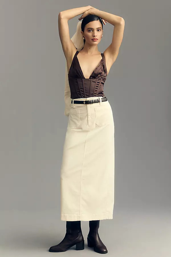 The Colette Corduroy Maxi Skirt by Maeve | Anthropologie (US)
