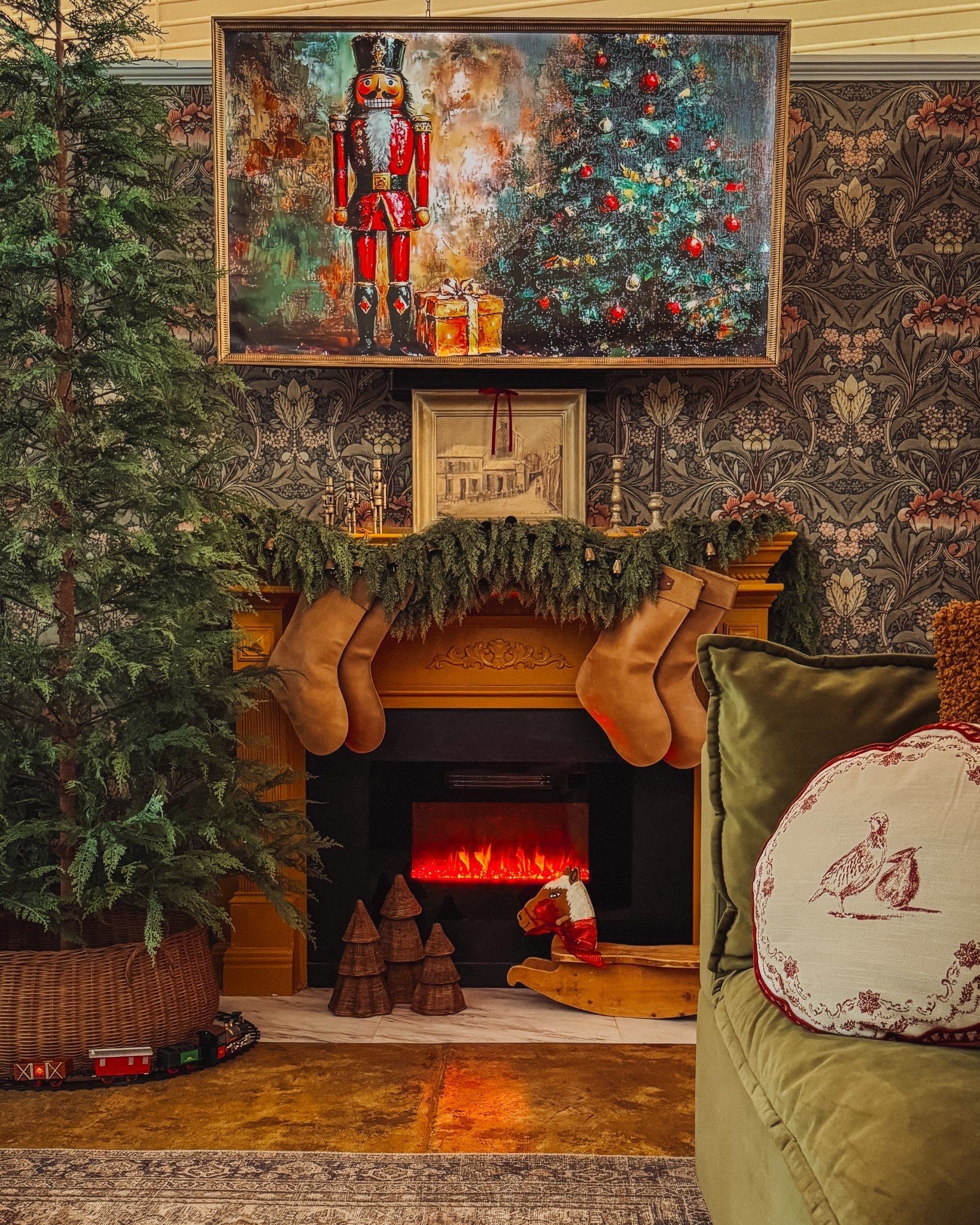 ✨ Christmas Living Room Reveal ✨
This year, I really wanted to lean into that classic, childhood Christmas magic in our living room. Since Rylo is in his ornament-throwing era 🫣, I focused on festive touches that didn’t rely on the tree—cozy blankets, fluffy pillows, vintage toys, a Christmas train, wooden nutcrackers, and plenty of bells and bows. Here’s to creating the kind of cozy holiday magic our kids will remember forever. 🎄❤️

#LTKHoliday #LTKSeasonal #LTKHome