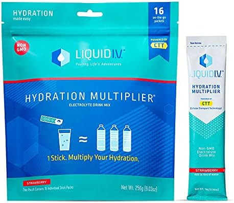 Liquid I.V. Hydration Multiplier - Strawberry - Hydration Powder Packets | Electrolyte Supplement... | Amazon (US)