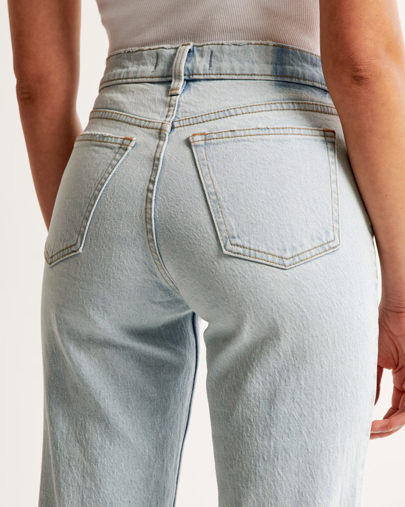 Women's Mid Rise 90s Straight Jean | Women's Bottoms | Abercrombie.com | Abercrombie & Fitch (US)