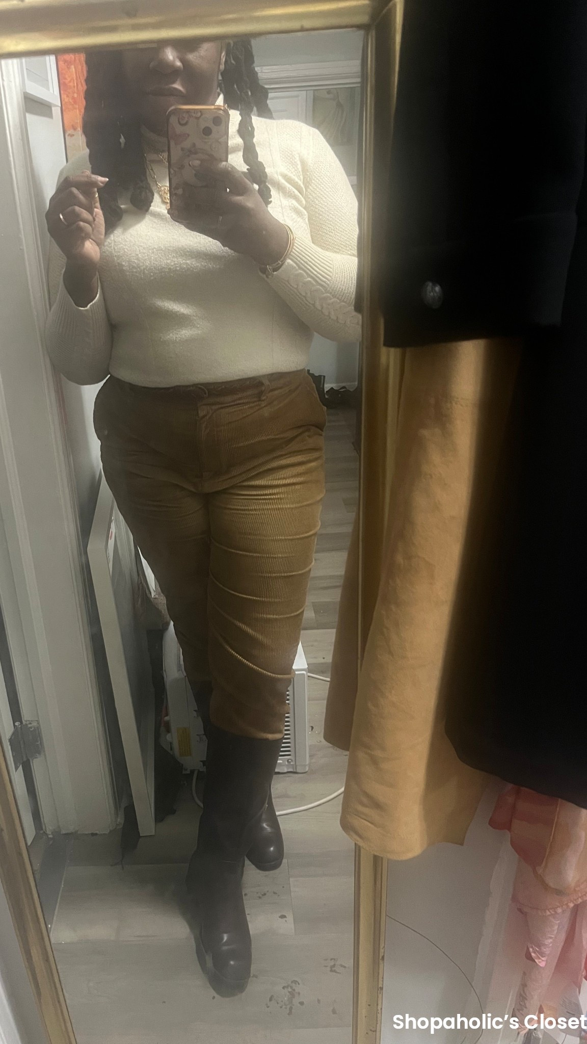 What do you wear on the coldest day of the year in NYC?

Winter white, corduroys and knee boots with thick socks. The cords are Boden but are sold out and the boots are JustFab from many seasons ago so I’ve linked alternatives.

#shopdeescloset #shopaholicscloset

#LTKWorkwear #LTKMidsize #LTKootd