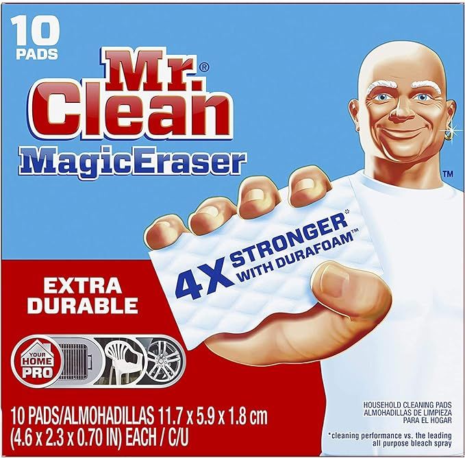 Mr. Clean Magic Eraser Extra Durable, Cleaning Pads with Durafoam, 10 Count | Amazon (US)