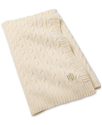 Jamie Cable-Knit Throw, 50" x 60" | Macy's