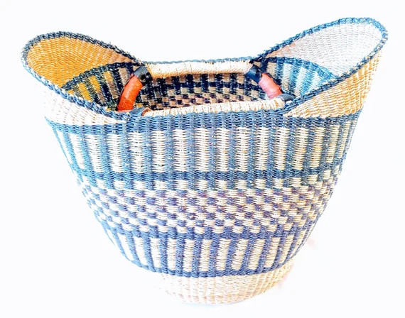 African Basket  Large Oval Basket With 2 Handles  Bolga | Etsy | Etsy (US)