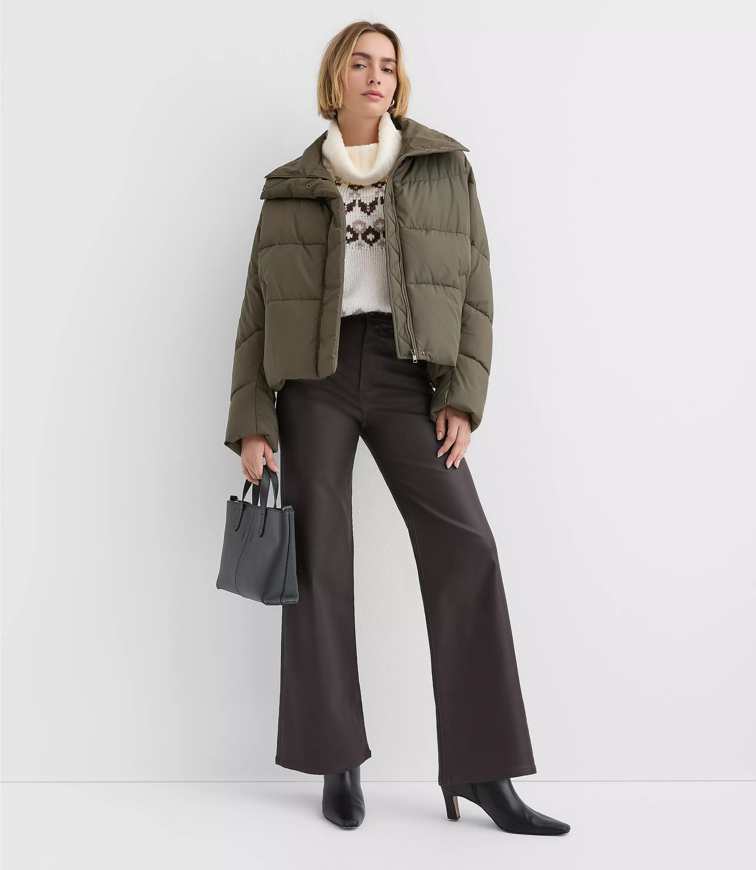 Cocoon Sleeve Puffer Jacket | LOFT