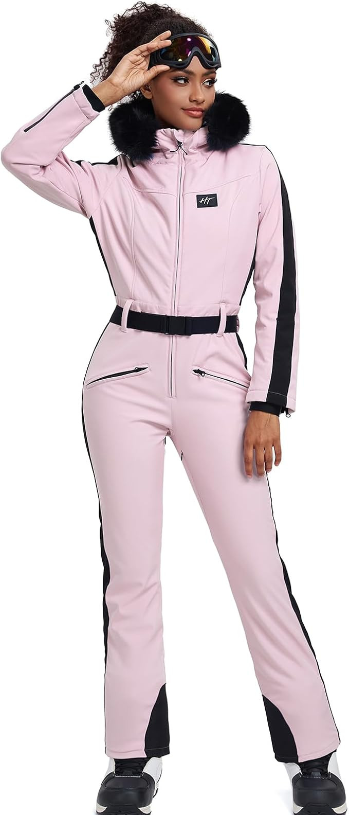 HOTIAN Women One Piece Ski Suits Slim Fit Overalls Jumpsuits Waterproof Winter Outdoor Snowboard ... | Amazon (US)