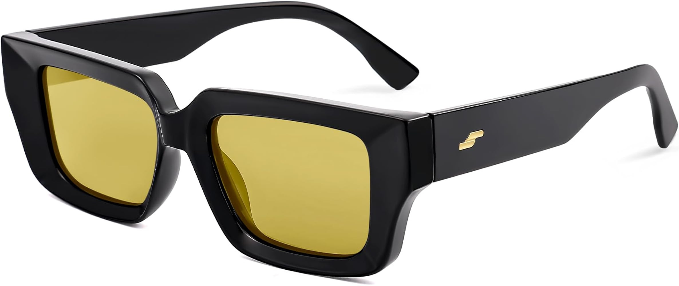 SOJOS Polarized Sunglasses Womens Men Trendy Square Small Y2K Designer Shades SJ2323,Yellow | Amazon (US)