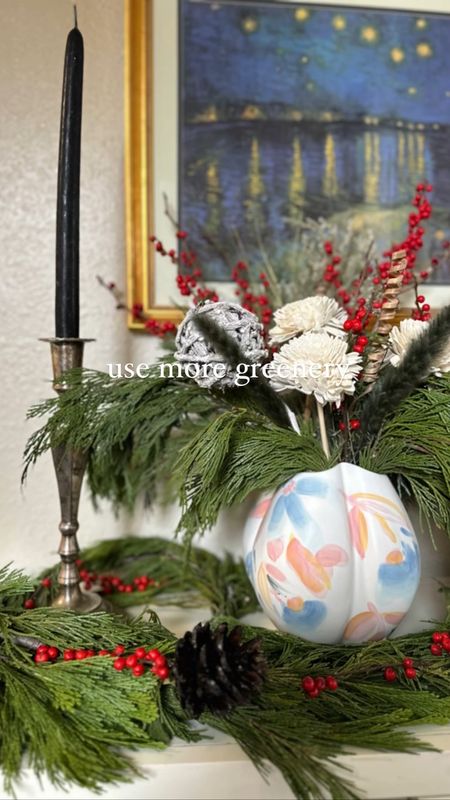 Christmas Decor, Christmas garland, decorating tips, faux plants, living room, kitchen, dining room, vase, garland

#LTKfindsunder50 #LTKstyletip #LTKhome