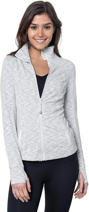90 Degree By Reflex Women’s Lightweight, Full Zip Running Track Jacket | Amazon (US)