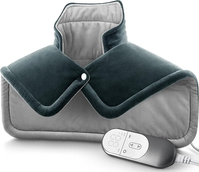 Neck Heating Pad Gifts for Dad, Men, XL Weighted Shoulder Heat Pad, Back Pain Relief Heat Pads, G... | Amazon (US)