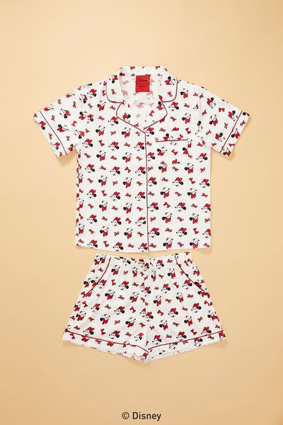 Girls Disney Minnie Mouse Pajama Shirt & Shorts (Kids) | Forever 21