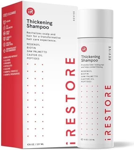 iRestore Anti-Hair Loss Shampoo - w/Castor Oil, Amino Acids, Aloe Vera, Antioxidants – Perfect ... | Amazon (US)