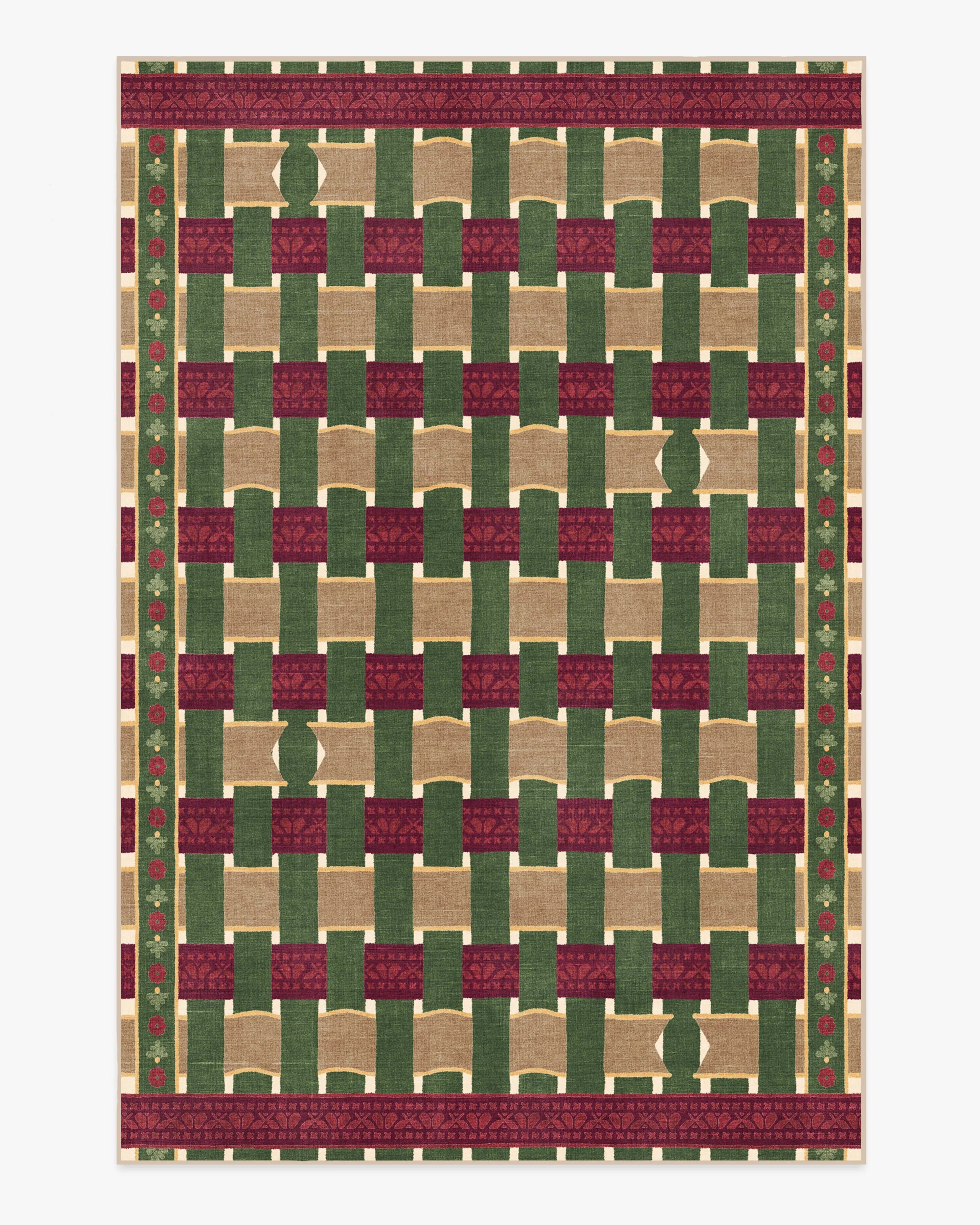 Ribbon Plaid Multicolor Rug | Ruggable US | Ruggable