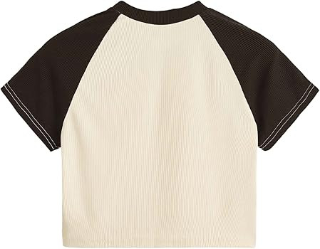 SweatyRocks Women's Graphic Print Round Neck T Shirt Short Sleeve Crop Tee Tops | Amazon (US)