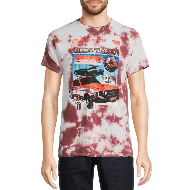 Ford Mustang Men's & Big Men's Tie Dye Retro Graphic T-Shirt | Walmart (US)