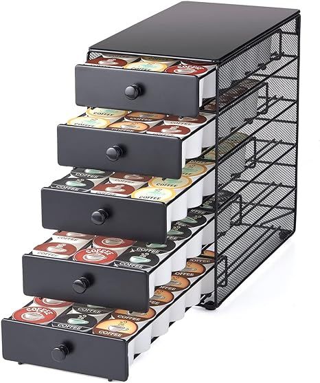 Nifty Coffee Pod Drawer – Black Satin Finish, Compatible with K-Cups, 90 Pod Pack Capacity Rack... | Amazon (US)