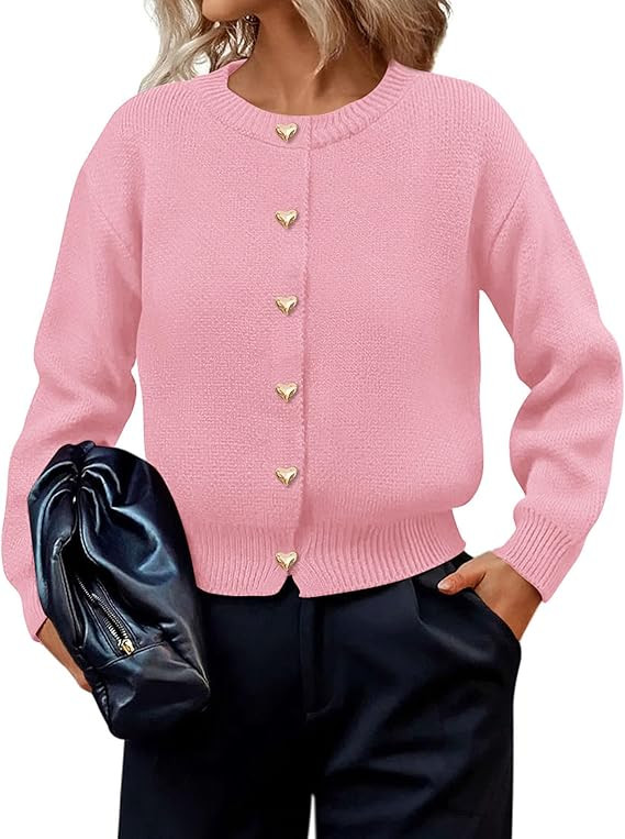 PRETTYGARDEN Cardigan for Women 2025 Fall Fashion Long Sleeve Trendy Button Down Work Office Swea... | Amazon (US)