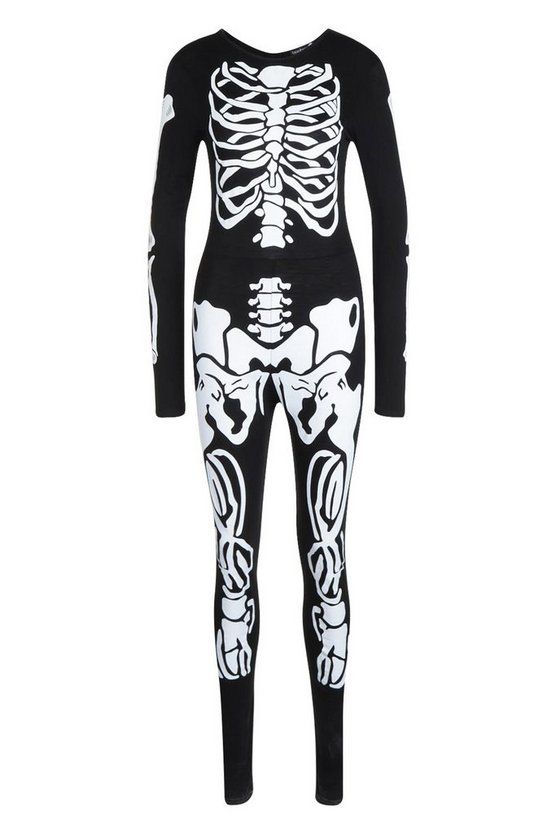 Tall Halloween Skeleton Jumpsuit | Boohoo.com (US & CA)