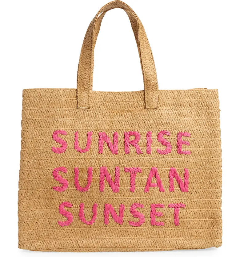 Sunrise, Suntan, Sunset Raffia Tote | Nordstrom
