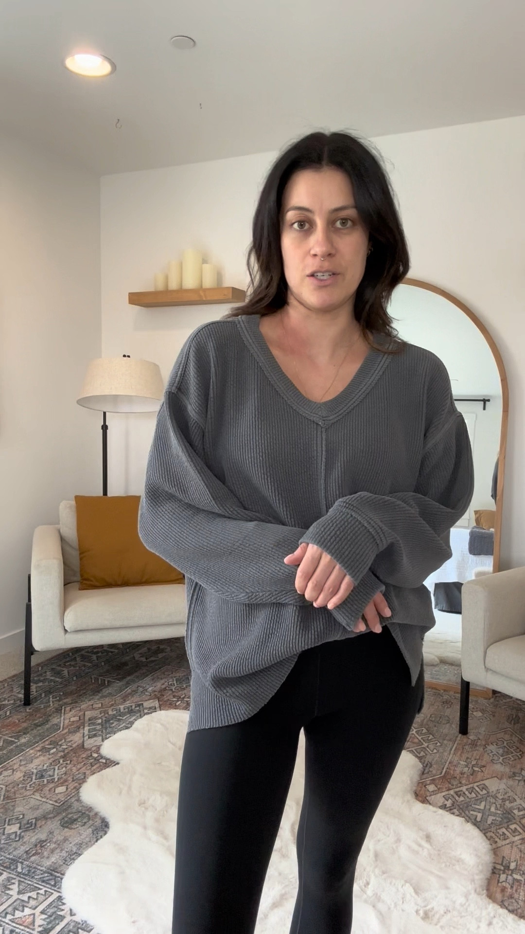 Aerie Leggings and sweater try on // All leggings are currently 40% off + this sweater is 25% off!#aeriereview #aerie #aeriereal #productreview #reviewvideo #aerietryon #aerieleggingsreview #tryon

#LTKstyletip #LTKFind #LTKsalealert