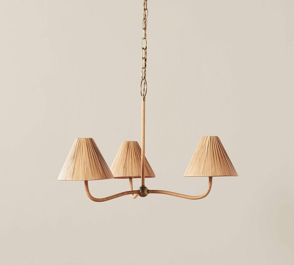 Dayna Round Rattan Chandelier (30") | Pottery Barn (US)