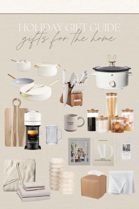 Holiday gifts for the home #christmasgifts #homegifts #coffeemaker #crockpot #cookbooks #bedding #kinives #cookware 

#LTKHoliday #LTKGiftGuide #LTKhome