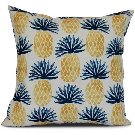 Simply Daisy, Pineapple Stripes, Geometric Print Outdoor Pillow | Walmart (US)
