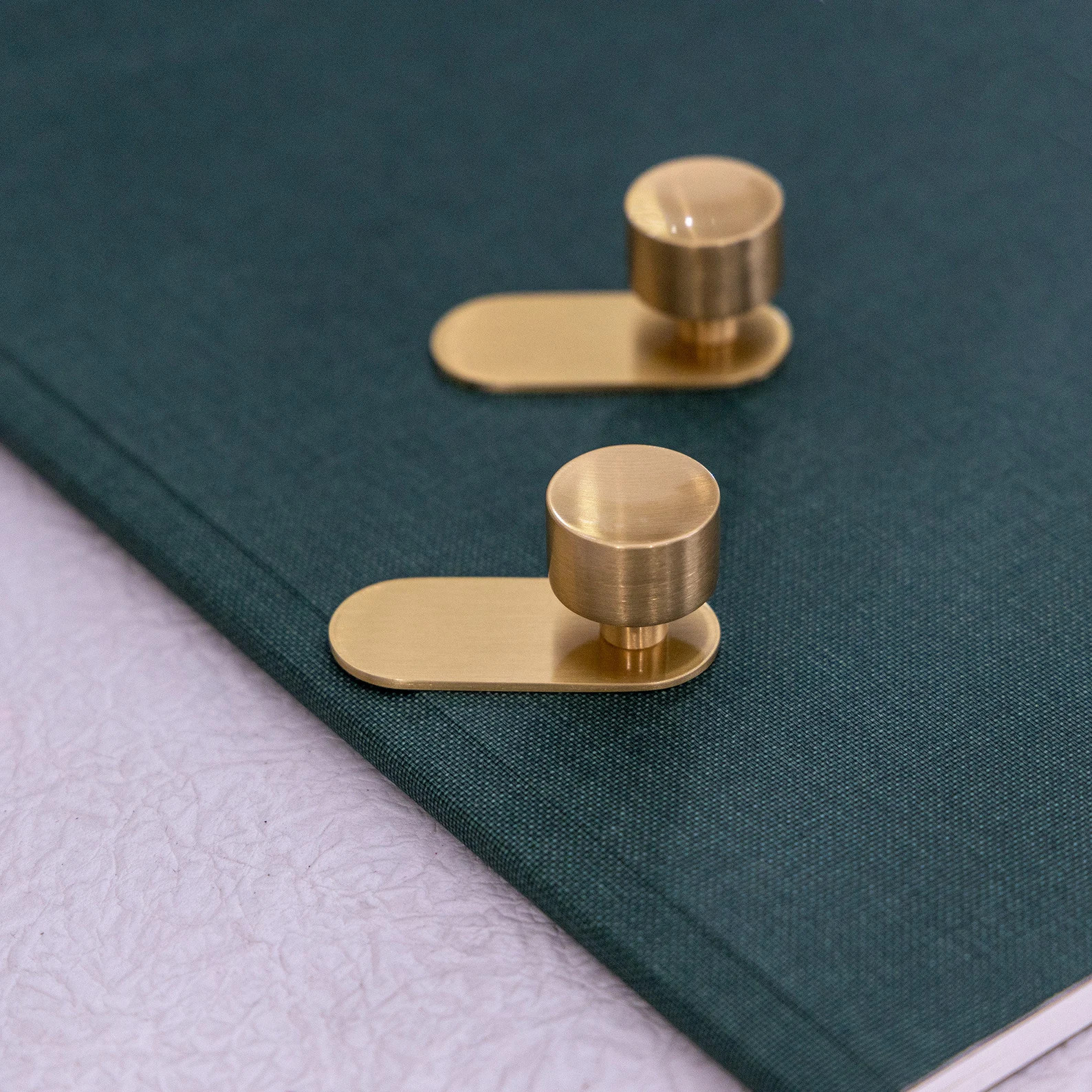 Mid-century Modern Brass Concave Knob With Backplate 1" Inch Knob, 2.25" Inch Backplate | Ships F... | Etsy (US)