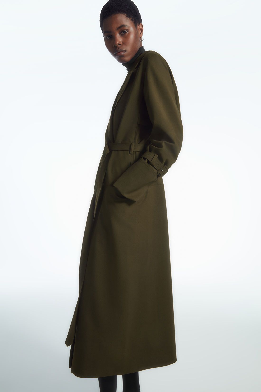 DOUBLE-BREASTED WOOL-BLEND TRENCH COAT | COS (US)