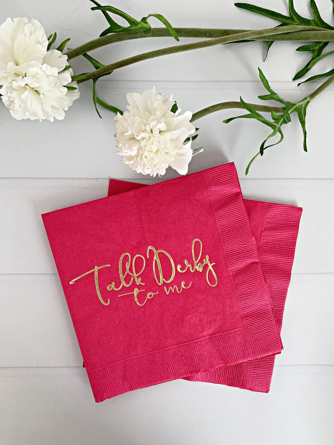 Talk Derby to Me Napkins in Hot Pink - Etsy | Etsy (US)