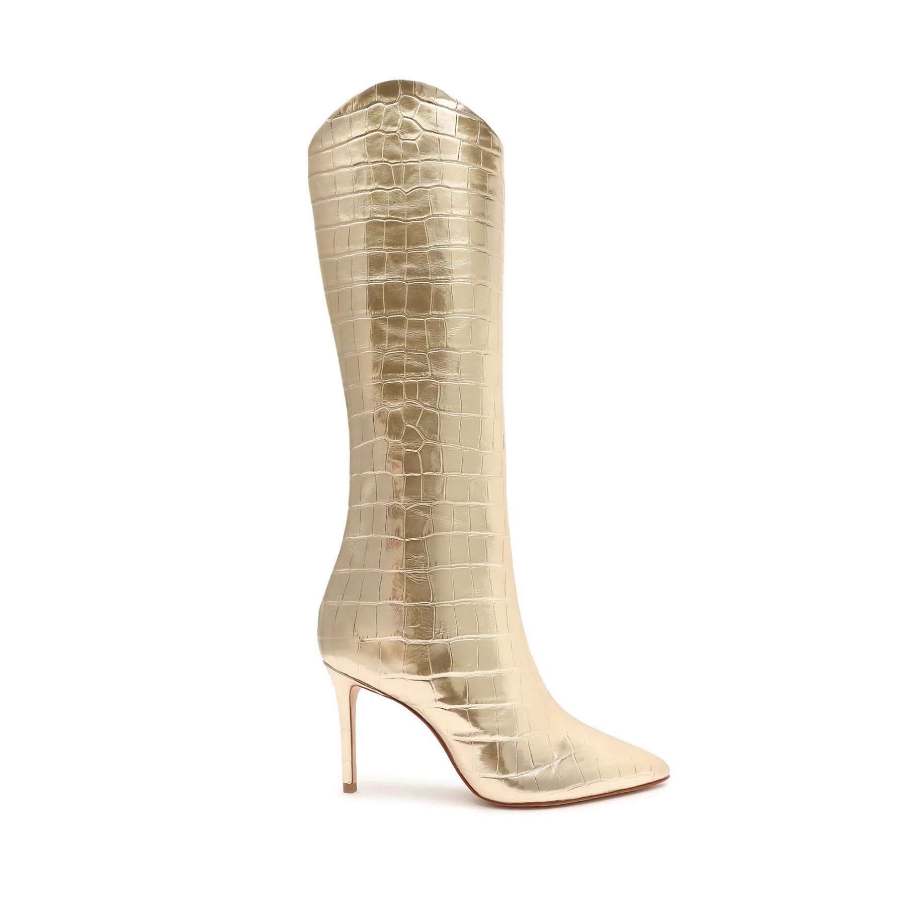 Maryana Crocodile-Embossed Leather Boot | Schutz Shoes (US)