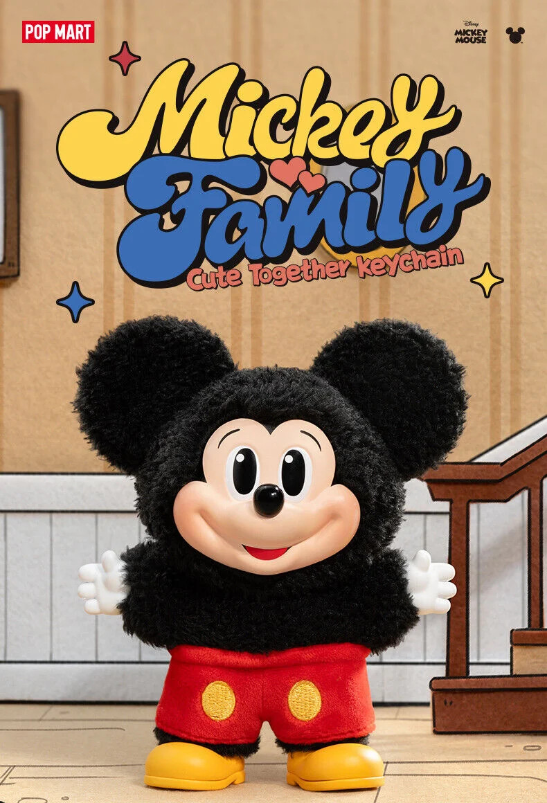 POP MART Mickey Family Cute Together Keychain Series Figures | Shop.app