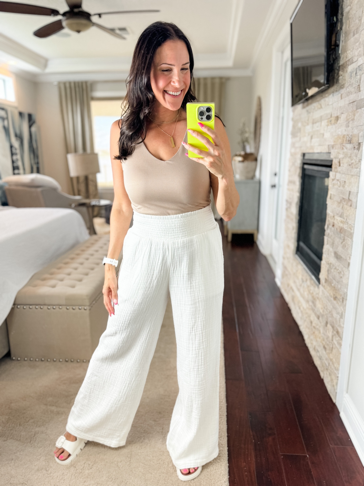 this top has a little more v-neck than my others, but is super soft and runs true to size. Top + pants are mediums, shoes size 9  

#LTKSeasonal #LTKFindsUnder50 #LTKStyleTip