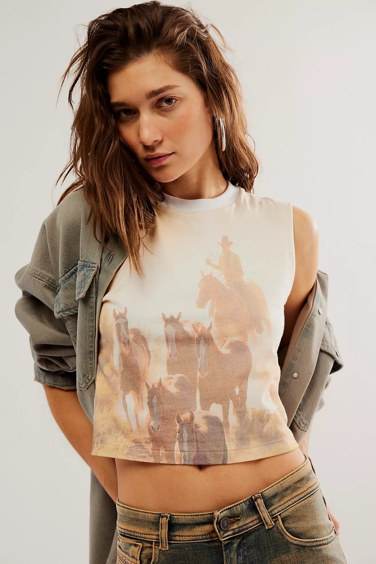 RE/DONE Baby Muscle Cowboy Tank | Free People (Global - UK&FR Excluded)