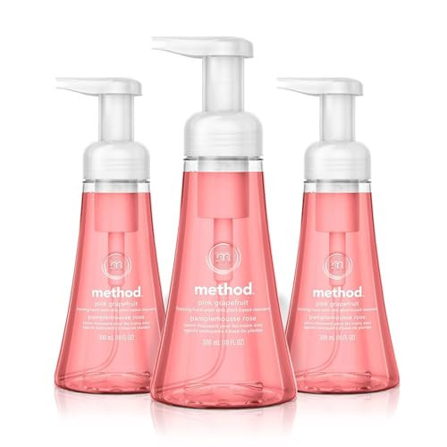 Method Foaming Hand Soap, Pink Grapefruit, 10 Fl Oz, Biodegradable Formula, (Pack of 3) | Amazon (US)