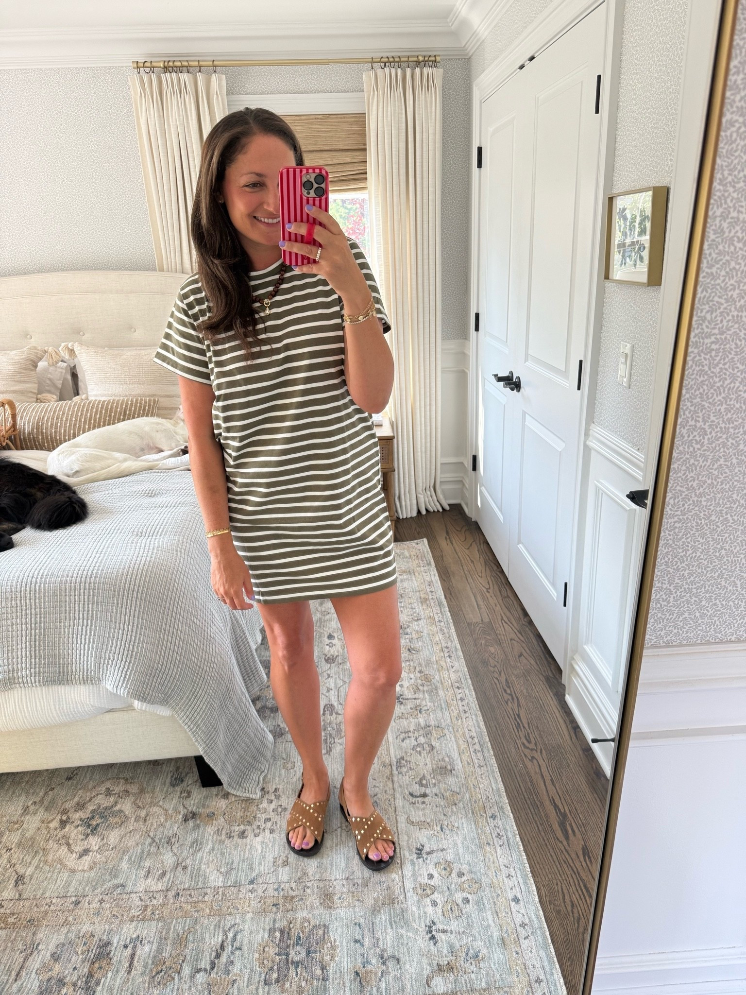 I’ve found the most perfect -shirt dress! Comes in the cutest olive green and white stripe or solid white, runs true to size (I’m wearing a medium) and is something you can dress up or down and wear a million ways. Totally work appropriate too!!

Summer outfits, date night, throw and go dress, Tuckernuck

#LTKootd #LTKdayinmylife #LTKmorningroutine