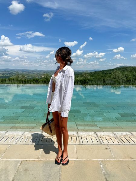 Italy outfit 🇮🇹 poolside in Tuscany! Size XS swim top and S swim bottom 

#LTKSwim #LTKStyleTip #LTKTravel