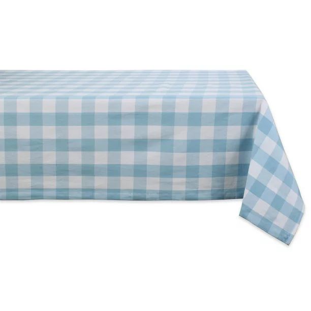 52" Cotton Tablecloth with Pastel Blue Checkered Design | Walmart (US)