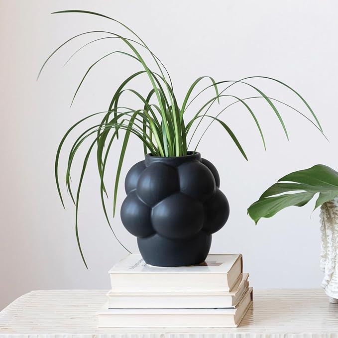Creative Co-Op Stoneware Vase with Raised Dots | Amazon (US)