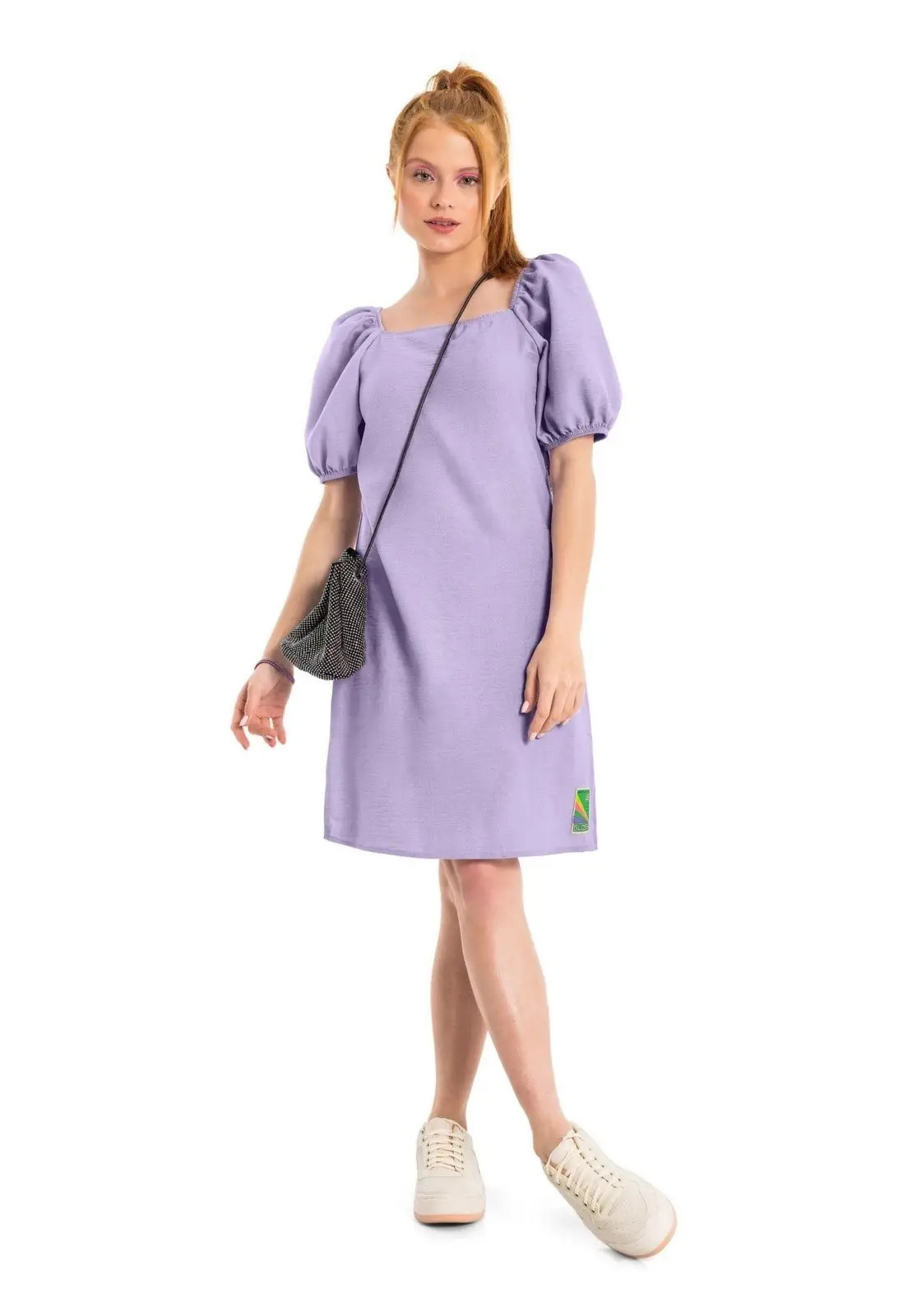 Vestido Juvenil com Manga Bufante Gloss Roxo | Dafiti (BR)
