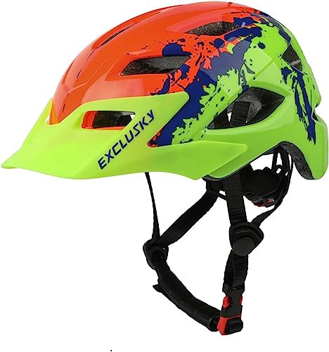 Kids Helmet, Exclusky Kids Bike Helmet Adjustable Safety Lightweight Children Bicycle Helmet for Kids Skating Cycling Scooter Boys and Girls Bicycle Helmets Ages 5-14 | Amazon (US)