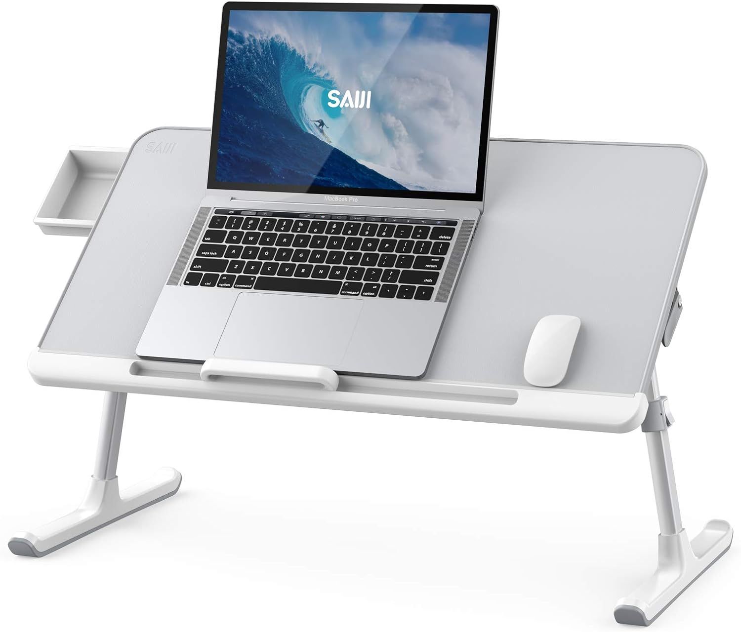 SAIJI Laptop Bed Tray Desk, Adjustable PVC Leather Desktop Lap Desk, Portable Laptop Table Stand ... | Amazon (US)