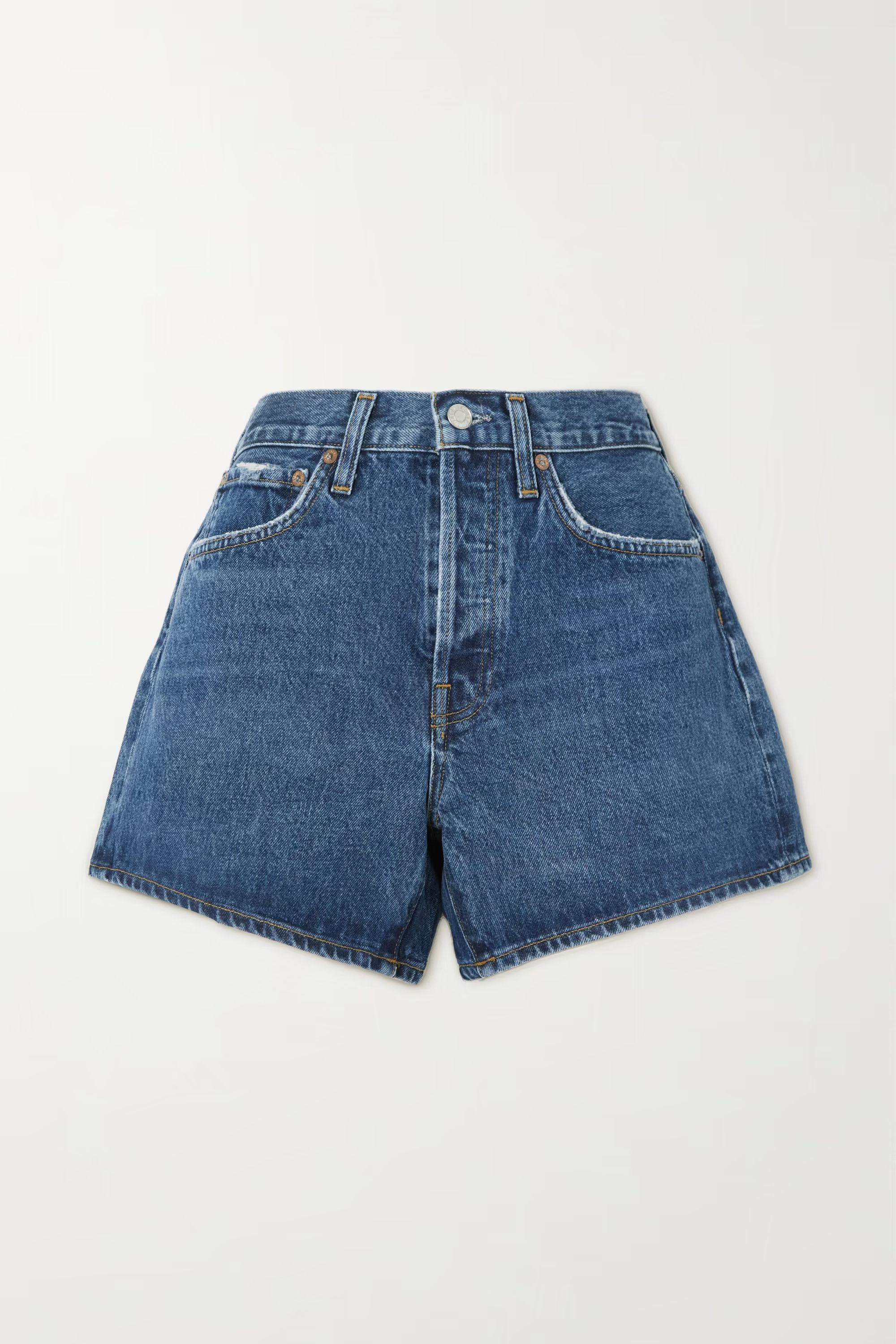 Long Parker organic denim shorts | NET-A-PORTER (US)