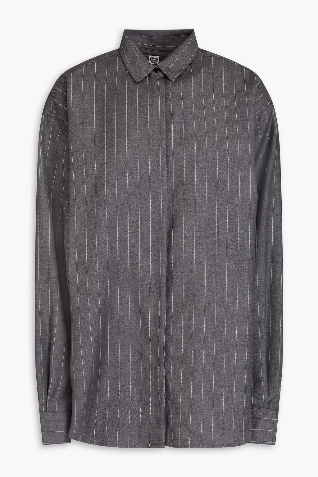 Pinstriped wool-twill shirt | The Outnet (US and CA)